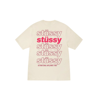 Áo Thun Oversize Stussy Pink