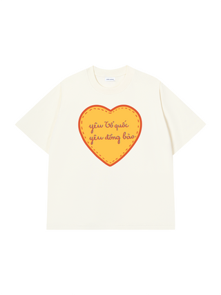 Áo Thun Relaxed Fit Yêu Nước Yêu Tổ Quốc, Yêu Đồng Bào