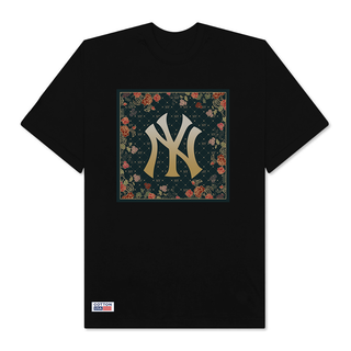 Áo Thun Oversize MLB Flower New York Yankees