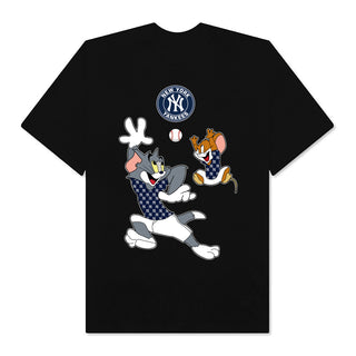 Áo Thun Oversize MLB Tom And Jerry New York Yankees