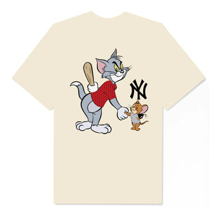 Áo Thun Oversize MLB Tom and Jerry New York Yankees