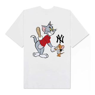 Áo Thun Oversize MLB Tom and Jerry New York Yankees