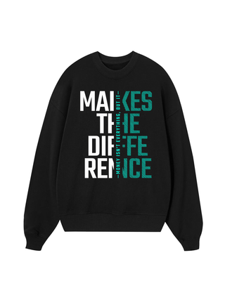 Money Motivational Modern Typographic  Sweater