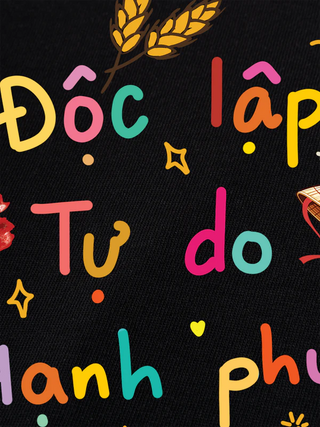 Áo Thun Ringer Relaxed Fit Độc Lập - Tự Do - Hạnh Phúc