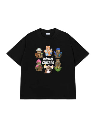 Áo Thun Relaxed Fit Meosw Gì Cũng Tao