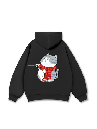 Funny Couple Xmas Cat Hoodie