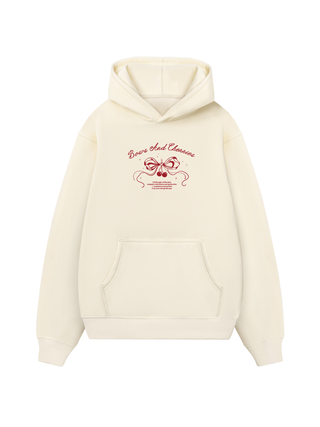 Girly Mood Bows And Cherries Hoodie