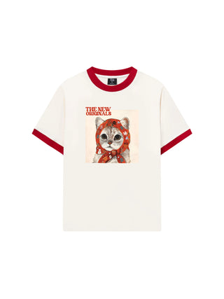 Áo Thun Ringer Relaxed Fit Muse Cat