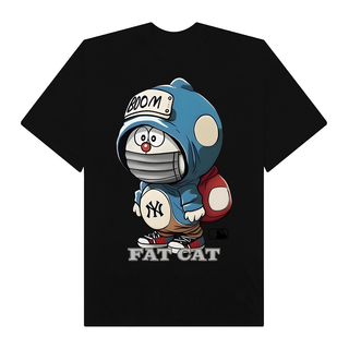 Áo Thun Oversize MLB Anime Doraemon Fat Cat