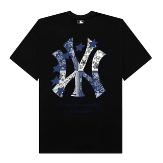 Áo Thun Oversize MLB Floral Blue Star Yankees