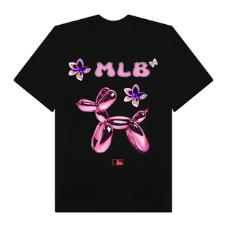 Áo Thun Oversize MLB Floral Hologram Balloon Dog