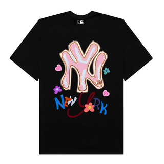 Áo Thun Oversize MLB Floral New York Yankees Cute Flower