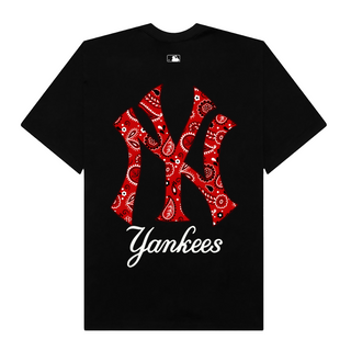 Áo Thun Oversize MLB Floral Red Logo Yeankees