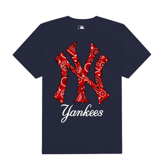 Áo Thun Oversize MLB Floral Red Logo Yeankees