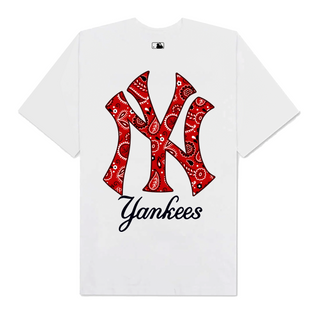 Áo Thun Oversize MLB Floral Red Logo Yeankees