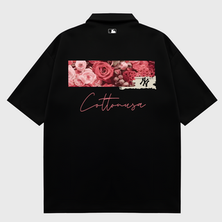 Áo Polo MLB Floral Rose Logo Retro