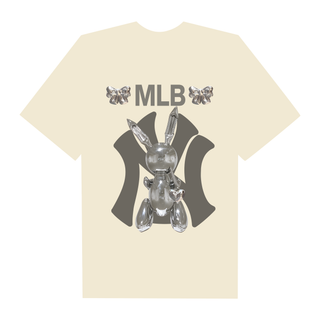 Áo Thun Oversize MLB Floral Silver Balloon Rabbit