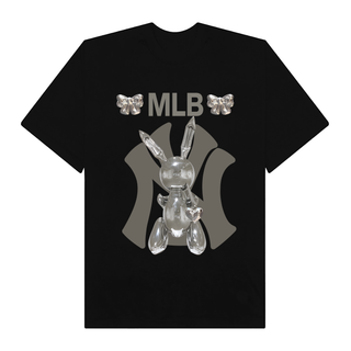 Áo Thun Oversize MLB Floral Silver Balloon Rabbit