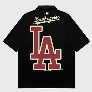 Áo Polo MLB Los Angeles Dodgers Logo Red