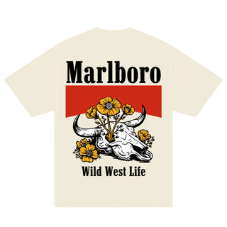 Áo Thun Oversize Marlboro Wild West Life