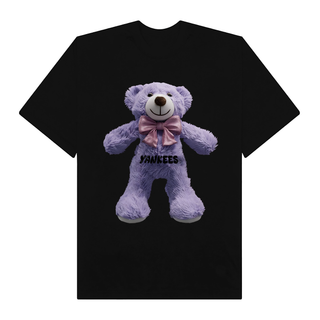 Áo Thun Oversize MLB Floral Purple Teddy Bear