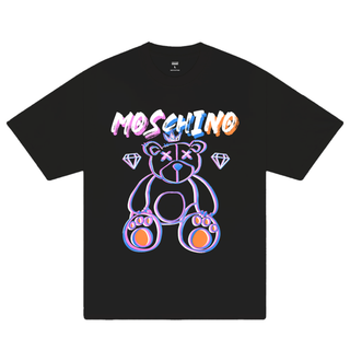 Áo Thun Oversize Moschino Blue Pink Bear