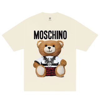 Áo Thun Oversize Moschino Plaid Bear