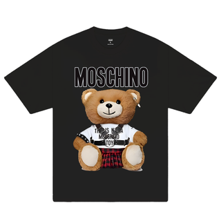 Áo Thun Oversize Moschino Plaid Bear