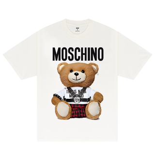 Áo Thun Oversize Moschino Plaid Bear