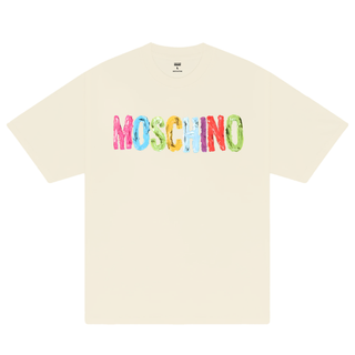 Áo Thun Oversize Moschino Rainbow Logo