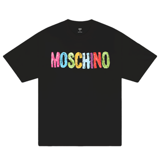 Áo Thun Oversize Moschino Rainbow Logo