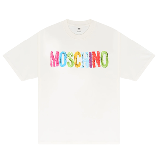 Áo Thun Oversize Moschino Rainbow Logo