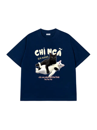 Áo Thun Relaxed Fit Chị Ngã Em Nâng