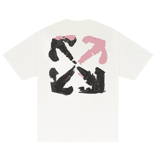 Áo Thun Oversize Off White Brush Pink Arrow