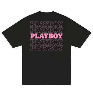 Áo Thun Oversize Play Boy Pink Repeating Masthead