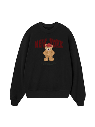 City New York Red Bear Sweater