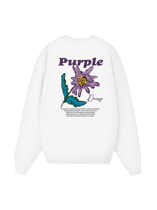 Floral Purple Daisy Sweater