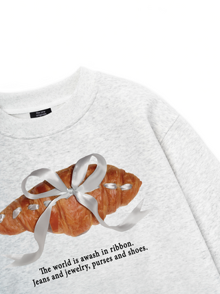 Sweet Pastry Silver Bow Sweater