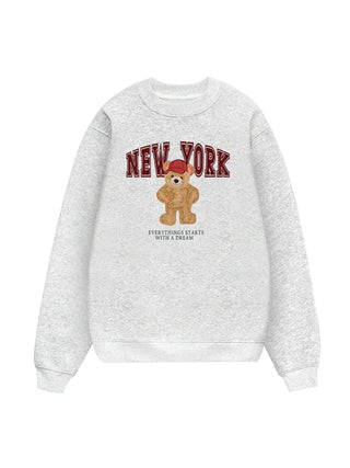 City New York Red Bear Sweater