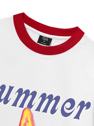 Áo Thun Ringer Relaxed Fit Summer Vibes Beach