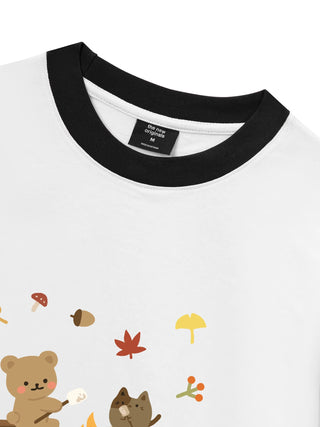 Áo Thun Ringer Relaxed Fit Autumn Vibes Autumn Leaves