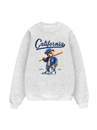 Baseball California Blue Teddy Sweater