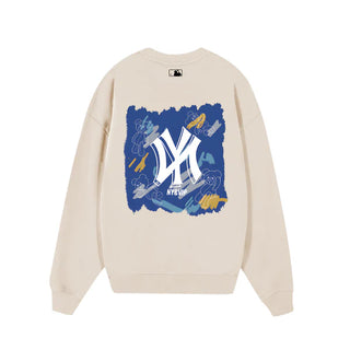 Áo sweater MLB Floral Teddy Bear Bleached Color