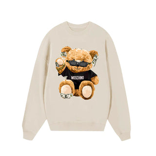 Áo sweater Moschino Brown Bear Money