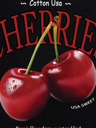 Áo Thun Ringer Relaxed Fit Tropical Cherries Sweet