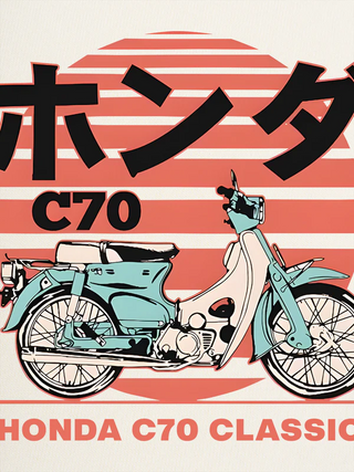 Áo Thun Ringer Relaxed Fit Honda C70 CLASSIC