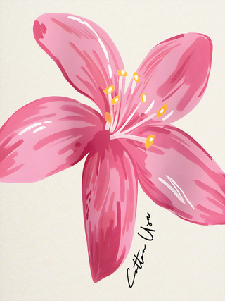 Áo Thun Ringer Relaxed Fit Floral Pink Flower