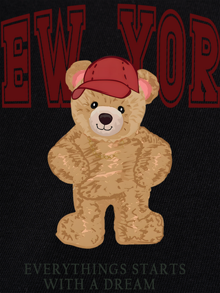 Áo Thun Ringer Relaxed Fit City New York Red Bear