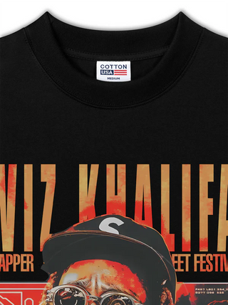 Áo Thun Relaxed Fit Rapper Wiz Khalifa Street Festival