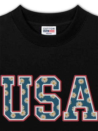 Áo Thun Relaxed Fit USA Daisy Season